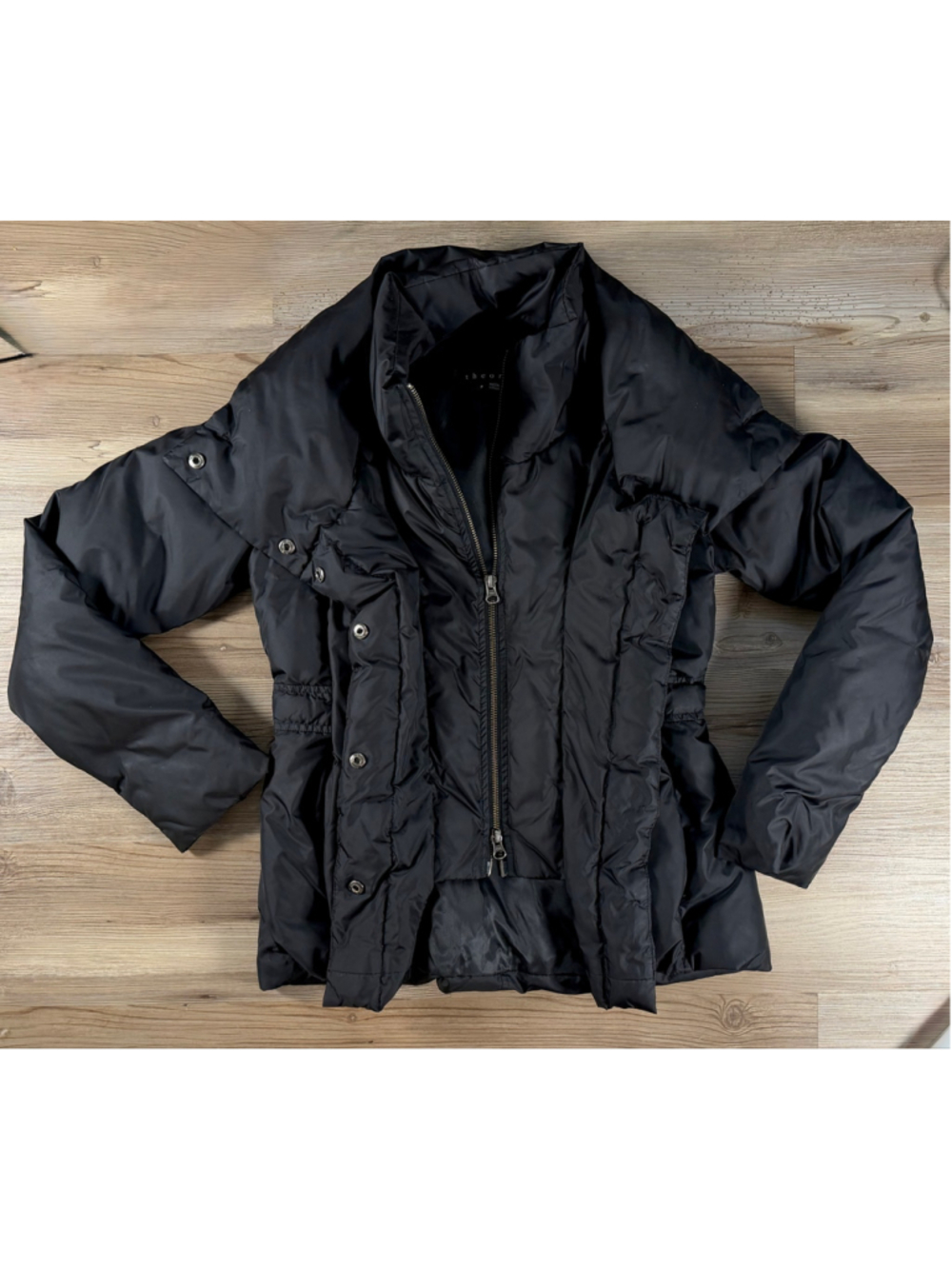 Women's Theory Black Puffer Jacket Size P
